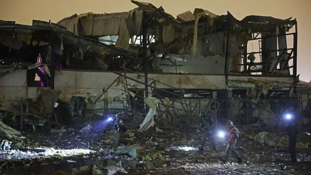  lokasi serangan Iran di Petah Tikva pada 2 April.