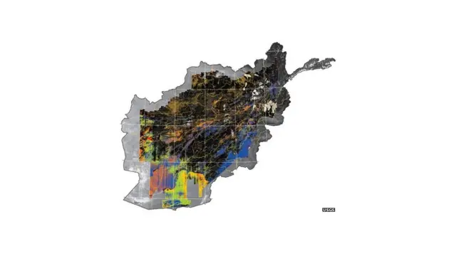 Mapa mineral do Afeganistão