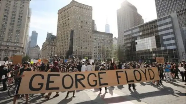 احتجاجات في نيويورك على قتل جورج فلويد