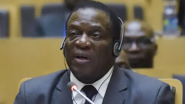 Zimbabwe President Emmerson Mnangagwa