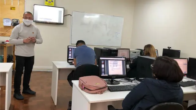 professor dando aula