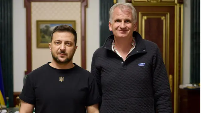 Тімоті Снайдер і президент України Володимир Зеленський