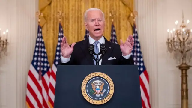 拜登在華盛頓白宮東廳發表全國電視演說（16/8/2021）