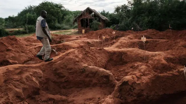 Kuburan-kuburan dangkal tersebut ditemukan di Hutan Shakahola