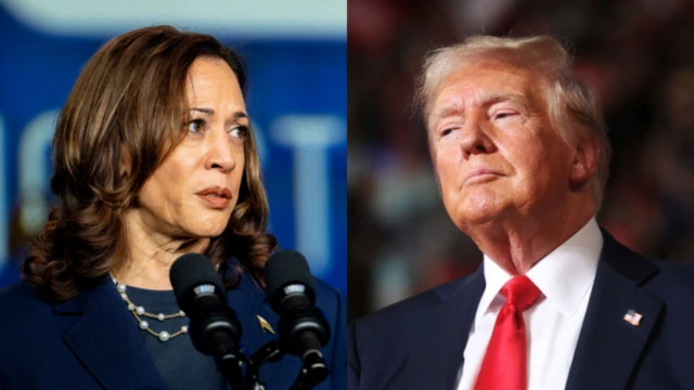 ડેમૉક્રેટિક પાર્ટીનાં ઉમેદવાર કમલા હૅરિસ અને રિપબ્લિકન પાર્ટીના ઉમેદવાર ડોનાલ્ડ ટ્રમ્પ
