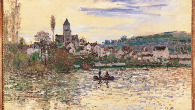 Pintura "O Sena em Vtehuil", de Monet