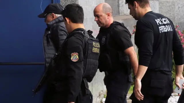 Mantega en el momento de su arresto en Sao Paulo.