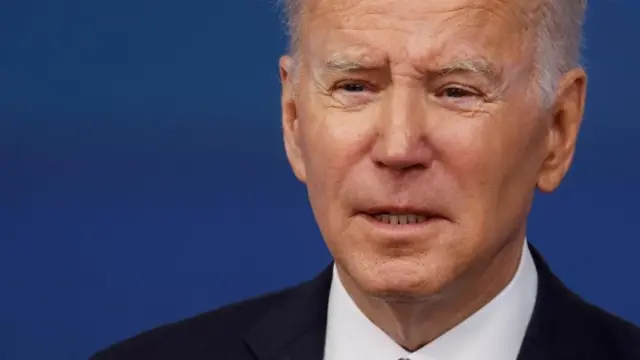 Presiden Joe Biden di kampus Gedung Putih pada 12 Januari 2023