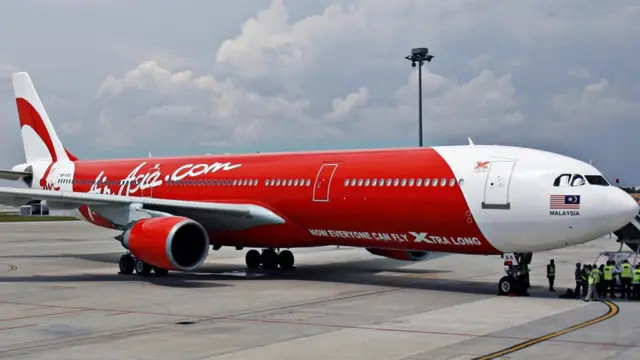 Airbus A330 de AirAsia en el Aeropuerto Internacional de Kuala Lumpur el 18 de septiembre de 2007.