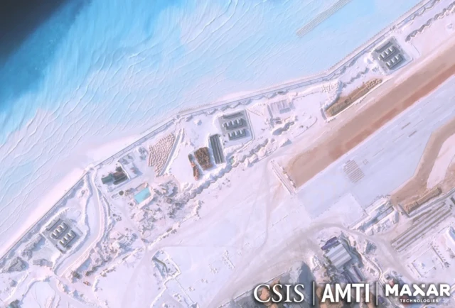 CSIS cho biết trên Bãi Thuyền Chài, tiền đồn lớn nhất ở Trường Sa của Việt Nam có 5 cụm tòa nhà, ảnh chụp ngày 1/8/2025