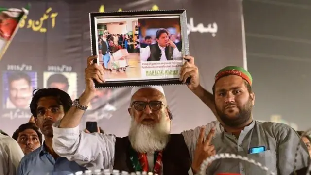 इम्रान खान यांच्या समर्थकांचा एक जुना फोटो