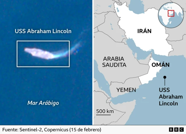 Situación del portaaviones USS Abraham Lincoln 