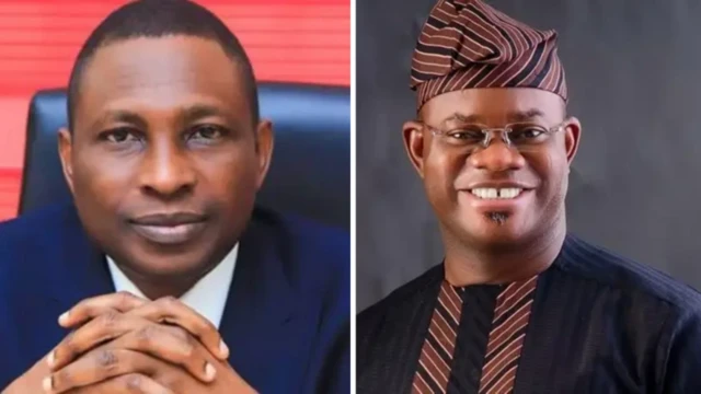 Foto of EFCC boss Olukoyede and Yahya Bello