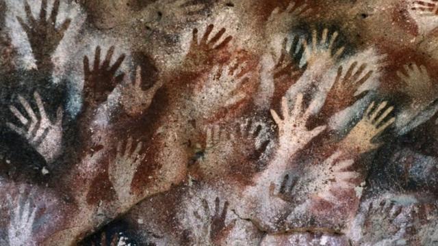阿根廷發現的史前洞穴畫中的手掌