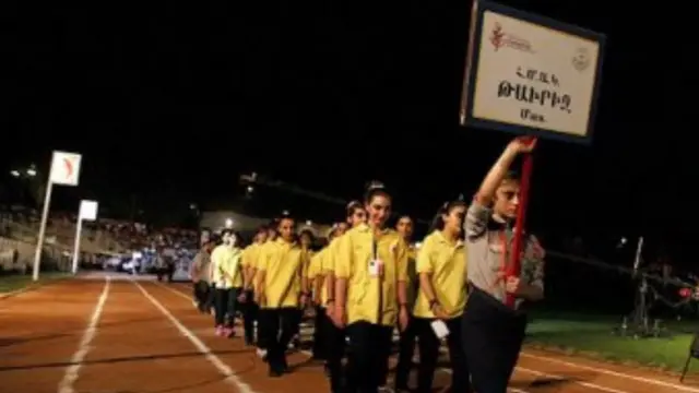 افتتاحیه مسابقات ارامنه در ورزشگاه آرارات