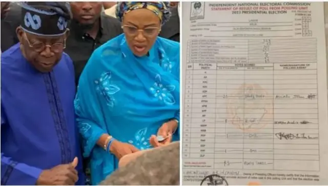 Bola Tinubu àti ìyàwó rẹ̀, Remi Tinubu lásìkò tó ń dìbò