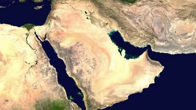 मध्य-पूर्व की सैटेलाइट तस्वीर