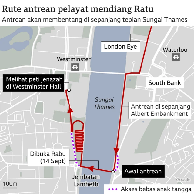 rute antrean pelayat