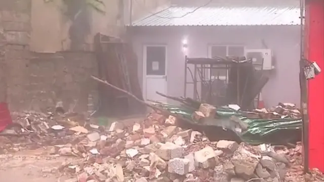 Des maisons ont été détruites par la tempête tropicale au Mozambique