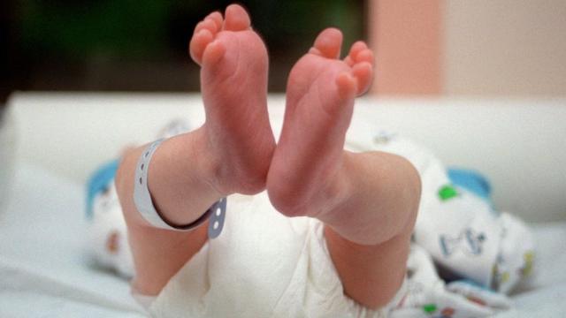 File picture of newborn feet