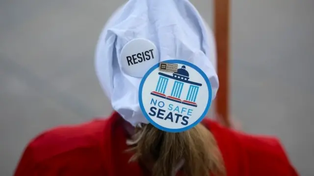 Участница протестов