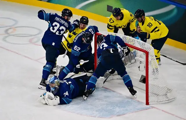 utakmica finske i švedske u hokeju na ledu na zimskim olimpijskim igrama