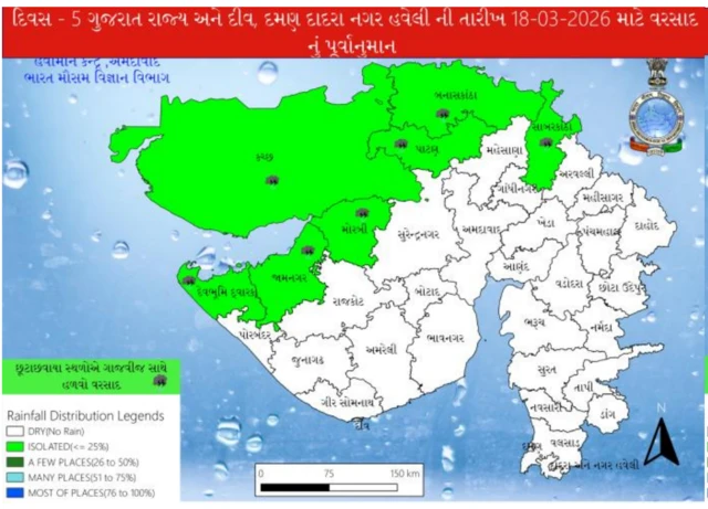 બીબીસી ગુજરાતી હવામાન વરસાદ ચોમાસું કમોસમી ગુજરાત સૌરાષ્ટ્ર કચ્છ તાપમાન ગાજવીજ