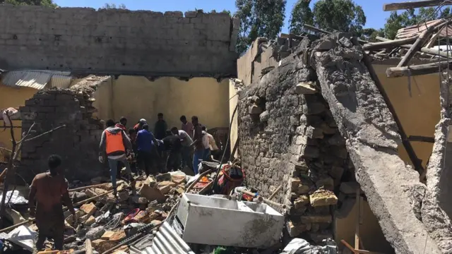 Wurin da roka ta faɗa a birnin Mekelle, Tigray - November 2021