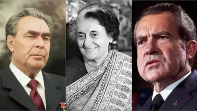 ব্রেজনেভ, ইন্দিরা গান্ধী এবং রিচার্ড নিক্সন