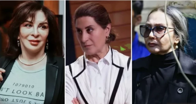 از سمت راست کتایون ریاحی، فاطمه معتمدآریا، افسانه بایگان 