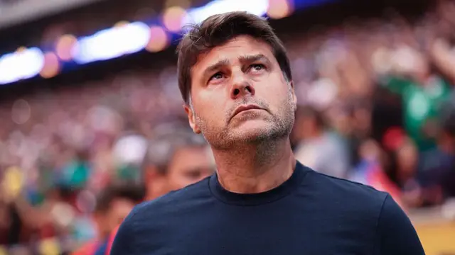 Mauricio Pochettino looks on