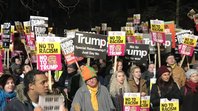 Demo anti-Trump di London
