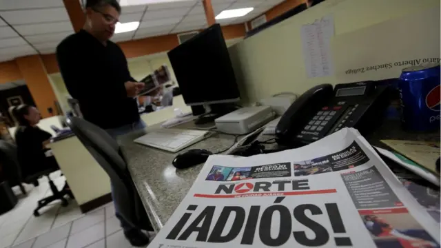 La portada de la última edición impresa del diario Norte de Ciudad de Juárez.