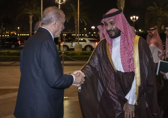 Erdoğan ile Veliaht Prens Muhammed bin Selman