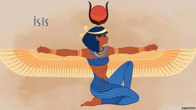 मिस्र की देवी आइसिस का चित्रण