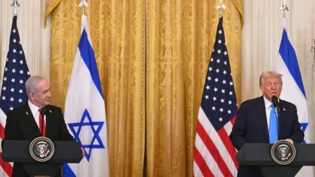 İsrail Başbakanı Binyamin Netanyahu ve ABD Başkanı Donald Trump