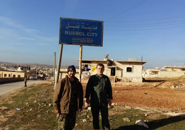 عباس نیلفروشان در شهر نبل در شمال سوریه