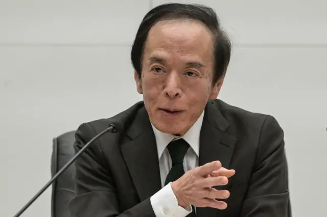 El gobernador del Banco de Japón, Kazuo Ueda, en una rueda de prensa.