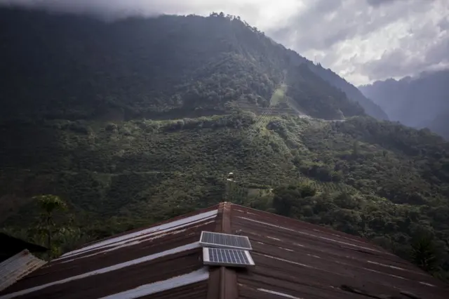 Vista desde la casa de Catarina Mejía en Xeputul 2, Guatemala