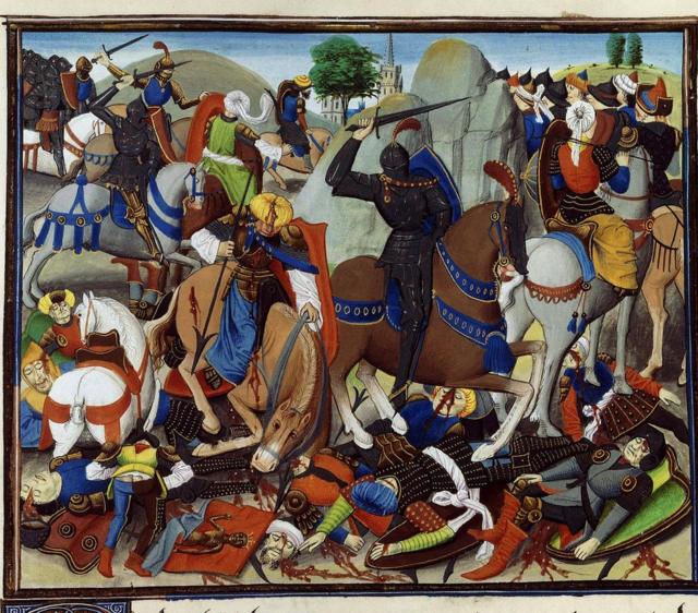 La batalla contra los infieles. La caída de Constantinopla, 1453, 1462-1465. (Ilustración encontrada en la colección de la Bibliothèque Nationale de France).