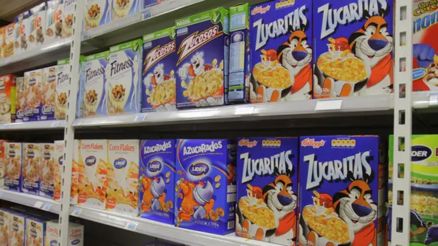 Caja de cereal en Chile