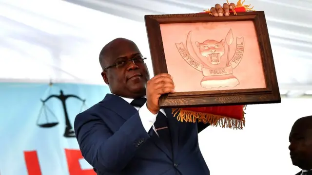 Prezida Felix Tshisekedi mu muhango wo kurahirira amabanga yo gutwara Kongo, itariki 24/01/2019