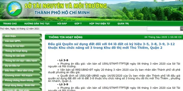 Thông báo Đấu giá Quyền sử dụng đất đối với 04 lô đất có ký hiệu 3-5, 3-8, 3-9, 3-12