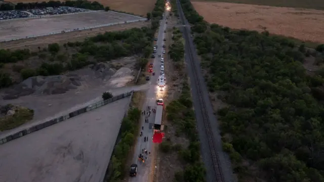 Ponto onde caminhão com corpos foi encontrado