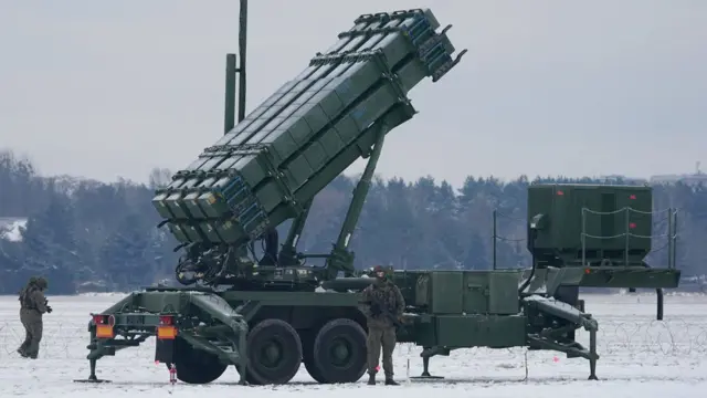 Пусковая установка Patriot с ракетами семейства PAC 3