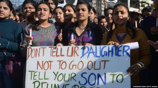 STUDENTS shout-slogans against Nirbhya Rape in Amritsar on December 20, 2012.