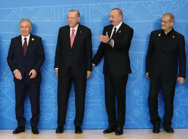 مسعود پزشکیان، الهام علیاف و اردوغان