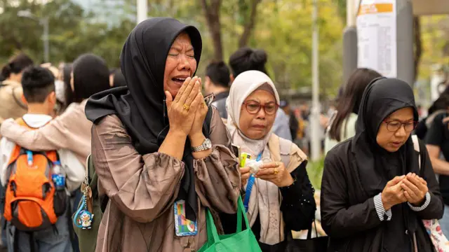 印尼外佣在宏福苑附近的公园痛哭