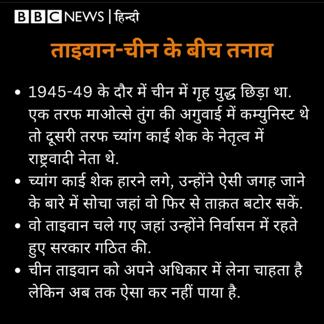 चीन और ताइवान के बीच रिश्ते