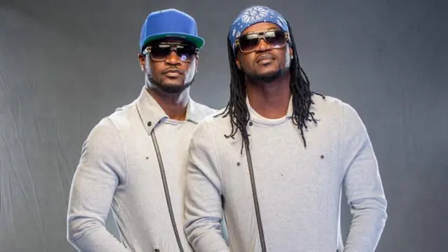 Les frères jumeaux musiciens Peter et Paul Okoye qui composent P-Square, l'un des groupes afrobeats les plus connus d'Afrique.